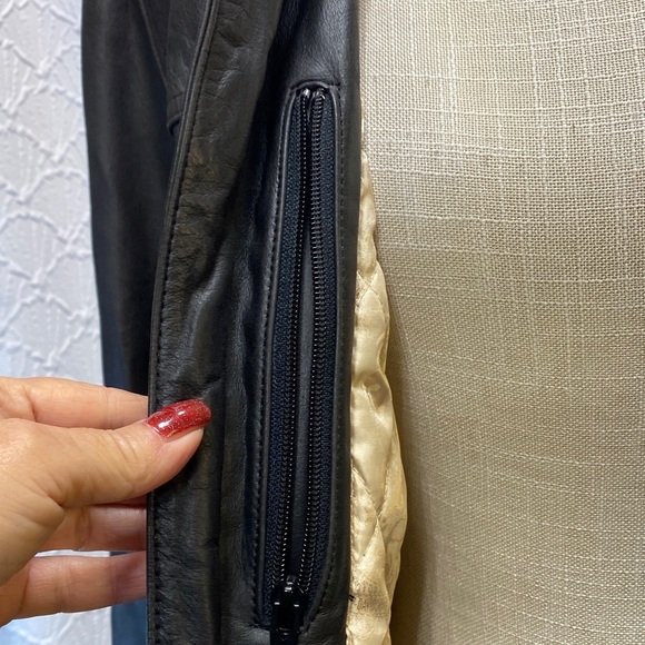 Harley-Davidson size large Brown Leather Bomber Jacket Riding Gear Lady Rider - Picture 12 of 16